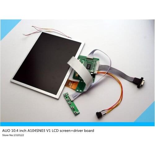 New 10.4''inch LCD display for AUO TFT LCD csreen A104SN03 V1 LCD screen+driver board 10.4 inch LCD display Free shipping