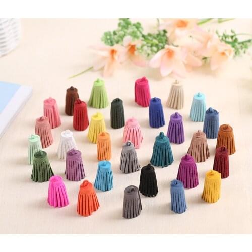 10Pcs Korean Velvet Fringe Trim Artificial Leather Key Tassel For Mobile Phone Case/Keychain/Pendant/Decorative DIY Accessories