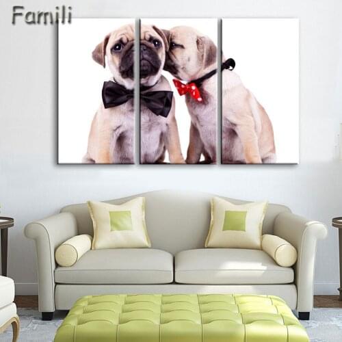 3pcs Wall Art Canvas Prints Canvas Painting Dog Posters and Prints Nordic Decorative Pictures Modern Home Decor for Living Room