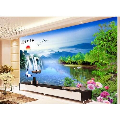 Custom photo 3d wallpaper Non-woven mural picture 3 d The water falls painting living room 3d wall murals wallpaper