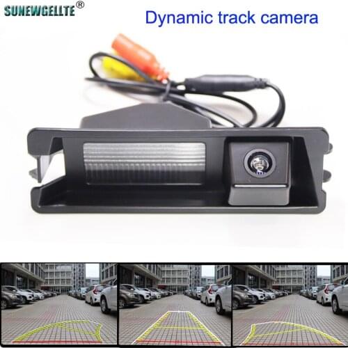 4089T HD Vehicle Dynamic Trajectory Parking Line Car Reverse Rear View Camera For Nissan March Renault Logan Renault Sandero