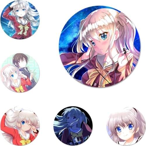 58mm Charlotte Anime Nao Tomori Badge Brooch Pin Accessories For Clothes Backpack Decoration gift