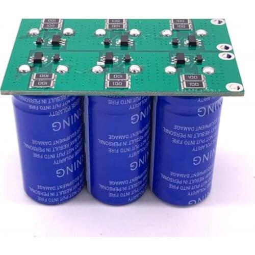 6pcs 2.7V 120F Super Farad Capacitor Double Row With Protection Board 16V 20F