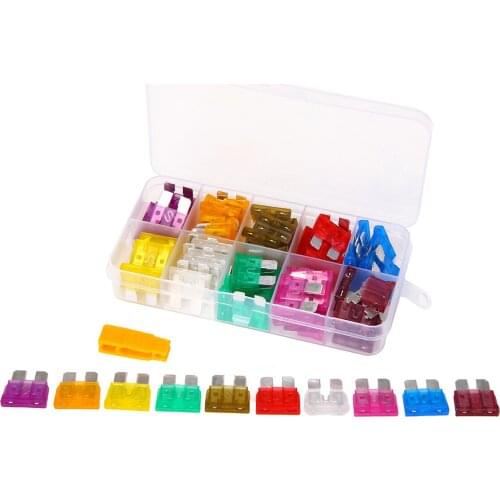 80PCS Medium Size Standard Blade Fuse Electrical 12V Car Truck Fuses 3A - 40A Multicolor Assorted Set With 1pc Puller