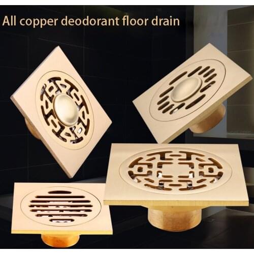 All copper10*10cm floor drain deodorant natural copper floor drain copper floor drain