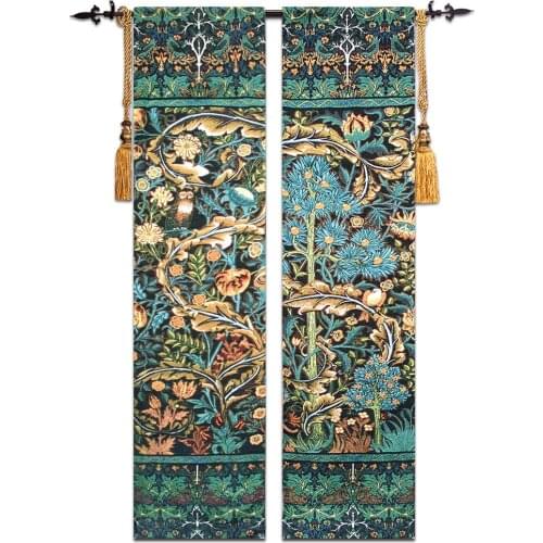 Belgian Wall Hanging Tapestry Modern Home Fabric William Morris Tree Of Life Vertical Long Rural Background Painting Decorative