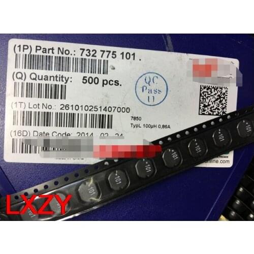 Free Shipping 10PCS/lot 732775101 WE-CD75-100UH 0.86A 7.8X7X5MM W E Chip Power Inductor
