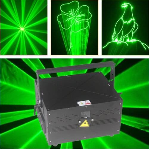 Free Shipping DMX DJ Disco Party Green Laser Lighting dual stage twinkling star ILDA laser projector