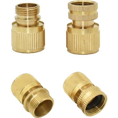 1pc Brass 1/2 3/4" Thread Quick Connector Garden Water Gun Connector Car Washing Machine Male/Female 1/2 3/4" Tap adapter