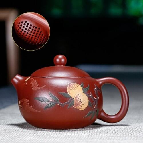 Yixing Purple Clay Teapot Purple Clay Flower Teapot Kung Fu Tea tea pitcher ceramic tea pot porcelain CL41306