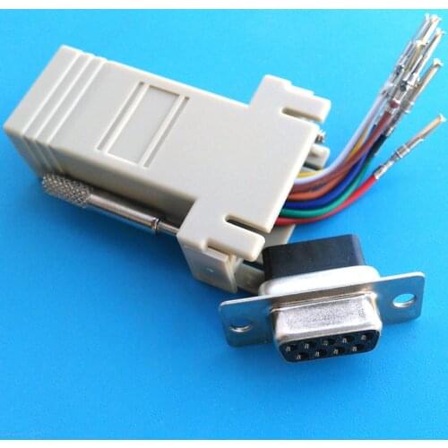DB9 Female to RJ45 Modular Adapter wired with Null Modem db9 to rj45 console adapter