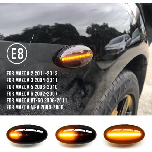 For MAZDA 2 3 5 6 BT-50 MPV II Dynamic Turn Signal Lamp LED Side Marker Light Flasher Indicator 2003 2006 2007 2009 2012 2014