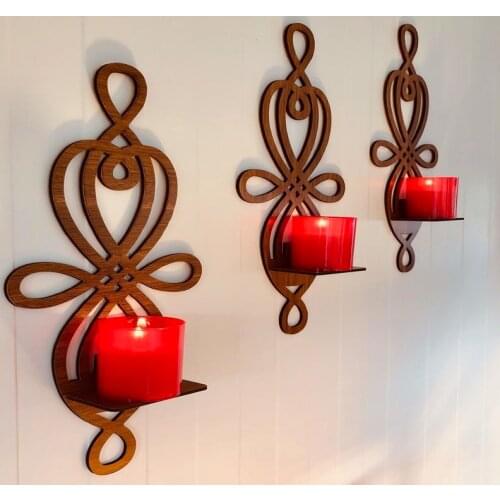Evdeucuz Decorative Wall Candlesticks