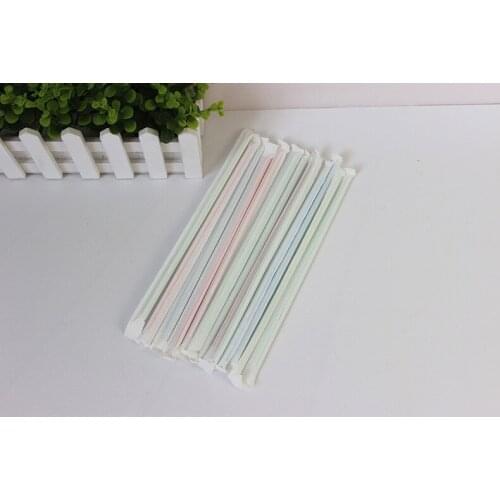 50Pack Disposable Drinking Straw Flexible Plastic Straw Classic Striped Multi Colored BPA-free