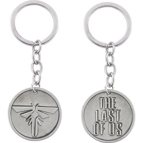 Hot Game The Last of Us Design Logo Alloy Keychain Key Chains Keyring Key Chain Pendant Necklace Chain Jewelry Accessories