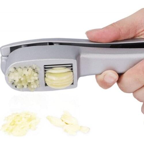 Multifunction Kitchen Cooking Tools 2 in 1 Stainless Steel Color Garlic Press