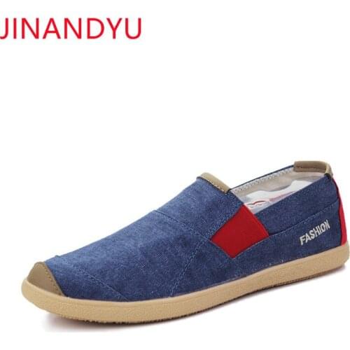 Canvas Shoes Men Loafers Spring Summer Breathable Casual Men Shoes Comfort Light-weight Canvas Slip on Shoes for Male Flats
