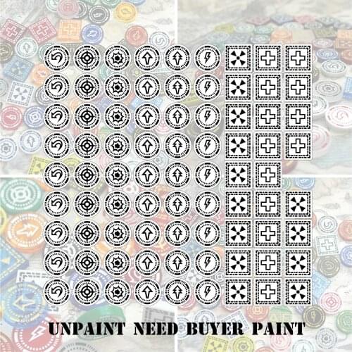 Wargaming Accessory Set - kill team tokens -72pcs - Need Buyer Paint