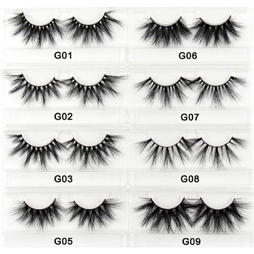 SOQOZ 25mm Mink Eyelashes 5D Lashes Natural Long Mink Lashes Wispy Fluffy False Eyelashes Cruelty Free Dramatic Eyelashes Makeup