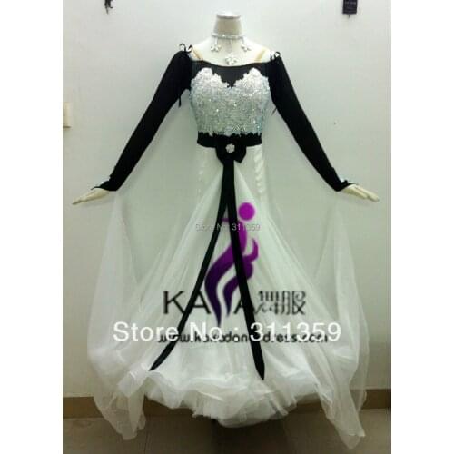 KAKA DANCE B13032,Silk Chiffon Ballroom Standard Dance Dress,Waltz Dance Competition Dress,Women,Girl,Adult Dance Dress Ballroom