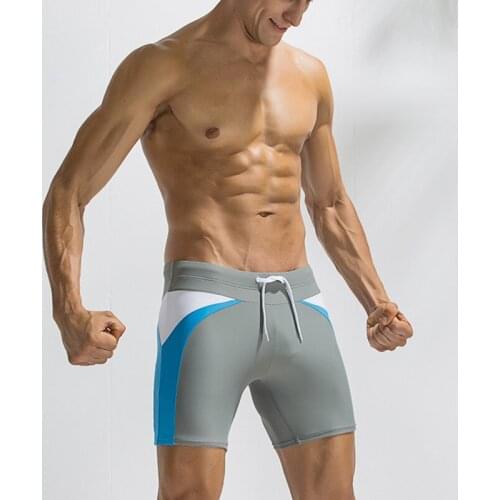 Sale Men Sexy Color Matching Lace-up Rope Shorts Swimming Trunks Fashion Simple Beach Surfing Diving Swimwear Men Sunga Surfing