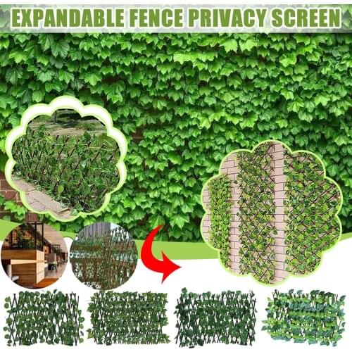 Expandable Faux Privacy Fence Retractable Fence Artificial Garden Plant Fence Privacy Screen For Garden Fence Backyard Dropship
