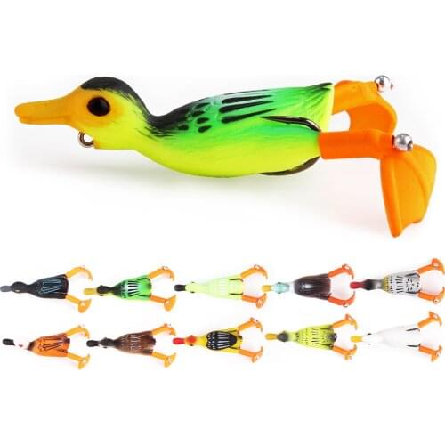 Duck Fishing Lure 11.7g 9.5cm 10 colors Floating Artificial Bait Feet Hard Duckling 3D Eyes Day Baits