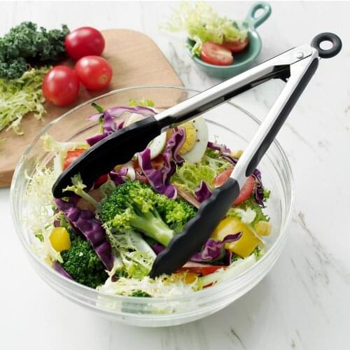7/9/12 Inch Silicone Food Tongs BBQ Grilling Tong Barbecue Cooking Utensils Bread Salad Serving Utensil tong