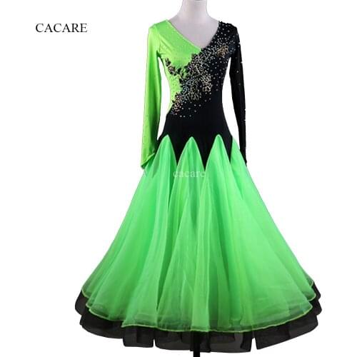 Standard Ballroom Waltz Dance Competition Dresses Foxtrot Jazz Dancing Gown Clothes Costume Latina Customize D0159 Big Hem