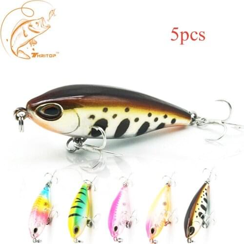 Thritop 5pcs Fishing Lure Pencil Quality Professional Bait 5cm 3g 5 Colors For Option Swim Bait TP056 Fishing Tackle Lure