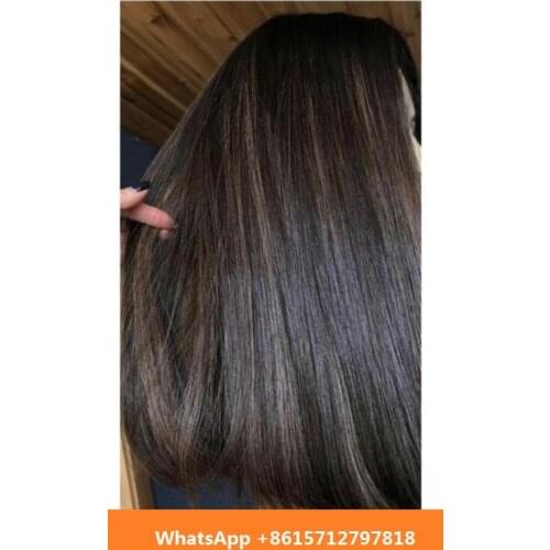 Tsingtaowigs Custom made certify brown with soft highlite , kosher wig , jewish wig unprocessed free shipping