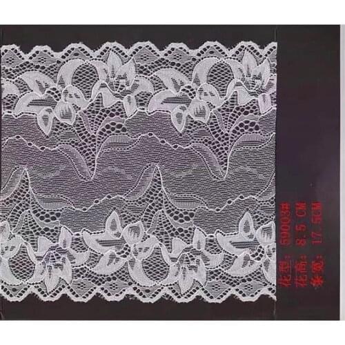 17.5cm high quality nylon spandex elastic lace trim,YX-59003