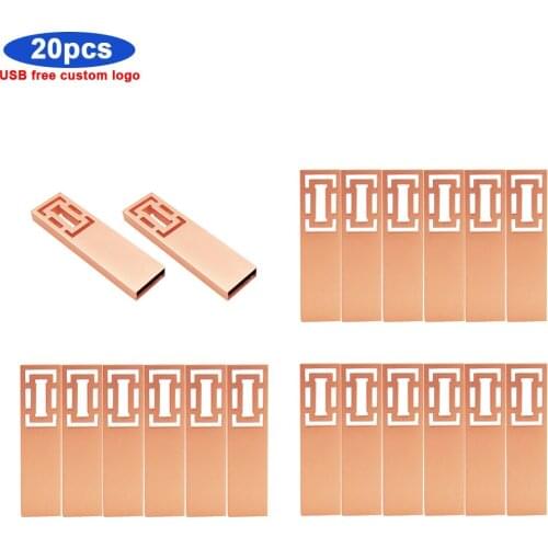 20pcs/lot custom logo USB Flash Drive 8gb 16gb pendrive 32GB 64G 128G Pen drive waterproof usb stick u-disk 2.0 key gift for PC