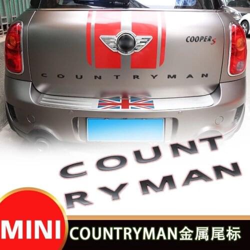 3D Metal Letters Stickers Rear Trunk Logo Emblems Car Words Sticker for BMW Mini Cooper Countryman R60 F60 Accessories