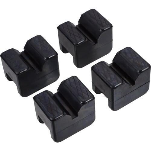 4Pcs Durable Jack Pads Rubber Jack Stands for Keeping Pinch Weld Safe (Black)