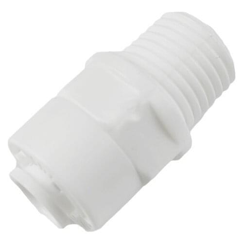50 Pcs White 1/4'' Quick Snap X1/4'' Male Thread Stragiht Connector For RO Water System Misting Sprayer