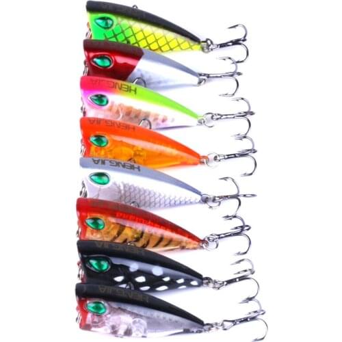8pcs Hot Sale Popper Fishing Lure Hard Plastic Bait Fishing Wobblers 4cm 3.5g Isca Artificial Swimbait Fishing Tackles