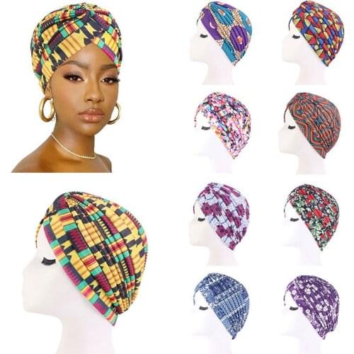African Print Stretch Bandana Head Wrap Long Scarf satin Floral Ankara Dashiki Women Party Turban Headwear CapHair Accessories