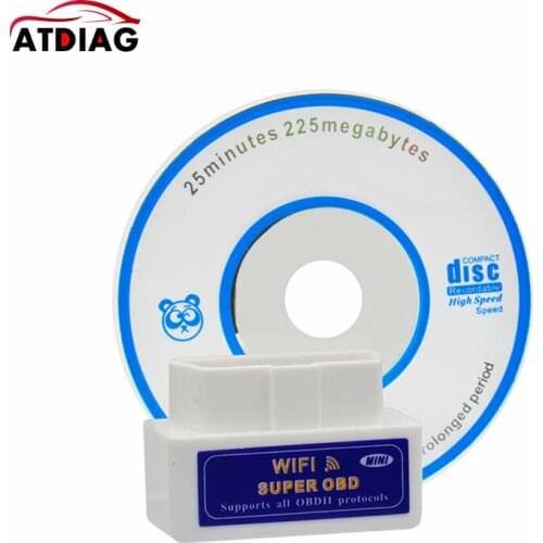 White Mini ELM327 OBDII WIFI Car Auto Diagnostic Tool For iOS/Android/iPhone/iPad Mini wifi OBD2 ELM 327 wifi elm327 OBD Scanner