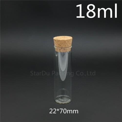 Free shipping 1000pcs/lot 18ml 22*70mm Wishing Glass Bottle with Cork ,High-quality 18cc Glass Vials Display Bottle Wholesale