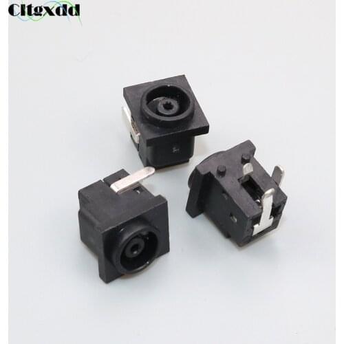 Cltgxdd 10PCS/Lot PCB Mount 6.0*4.5 MM Female DC Power Jack Plug Socket Connector Black / Yellow 6.0mm x 4.5mm