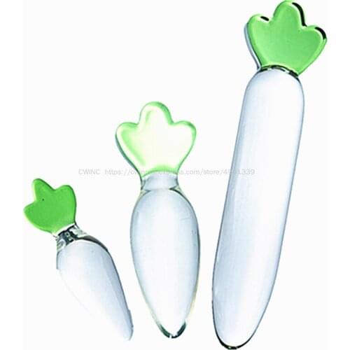 CW0224 Radish Shape Vaginal Butt Massager Stimulator Dildo Toy