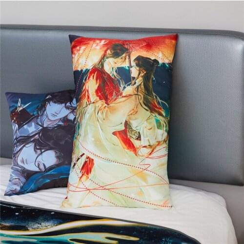 Anime Throw Pillow Heaven Officials Blessing Cushion Plush Toy Couch Sofa Bed Home Decor Tian Guan Ci Fu Toys Gift