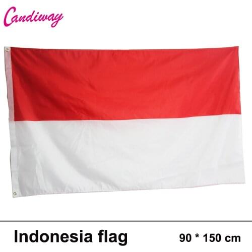 Indonesia flag Indoor Outdoor 3*5FT/90*150cm Indonesia Flag Asian Republic Banner Country Pennant Indo Festival/Home Decoration
