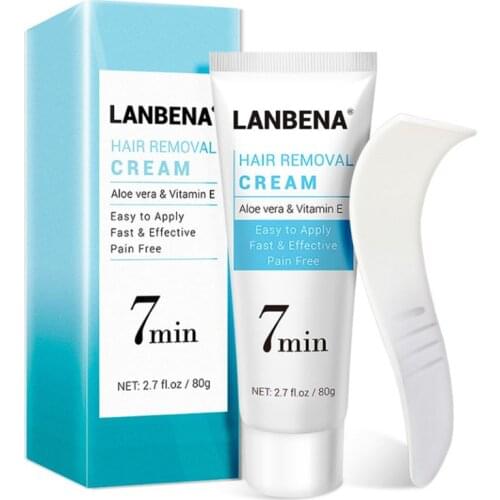 80g Aloe Vera Vitamin E Hair Removal Cream Leg Armpit Bikini Line Painless Depilatory Smoothing Balm Whitening Epilator