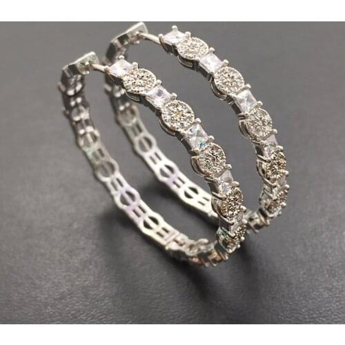 Lanyika Fashion Jewelry Gorgeous Big Ear Loops Micro Plated Delicate Wedding Birthday Earrings Neoteric Bridal Daily Best Gift