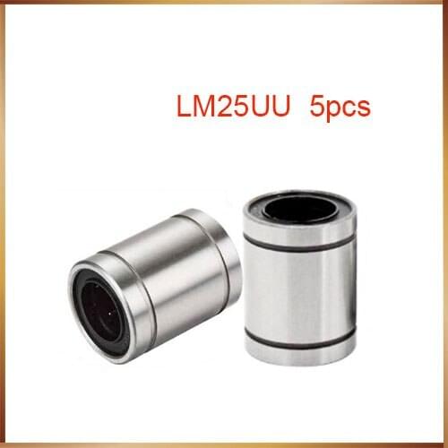 5pcs Linear Bearings LM25UU 25MM for RepRap Prusa i3 Mendel DIY CNC Motion for 3d printer