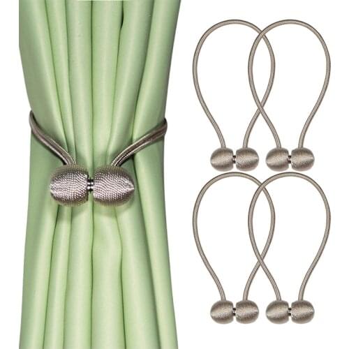 4Pcs Magnetic Curtain Tieback Curtain Hook Buckle Clip High Quality Holder Tieback Polyester Decorative Home Accessories