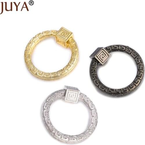 Juya Jewerly Making Pattern Clasps Handmade Copper Pedant Connectors DIY Trendy Woman Necklace Charms Bracelets Accessories