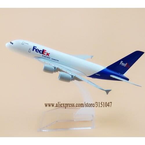 16cm Air Fedex Express Airbus 380 A380 Airlines Plane Model Alloy Metal Diecast Model Airplane Aircraft Airways Kids Gift